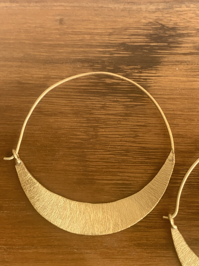 Gold brass designer earrings -  AUROBELLE  IBIZA