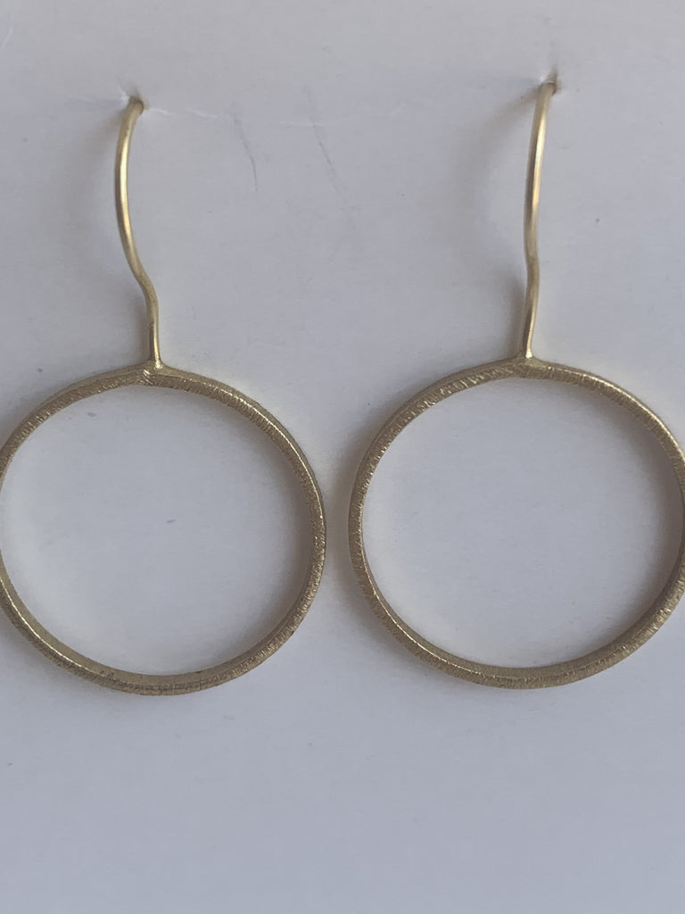 Gold brass designer earrings -  AUROBELLE  IBIZA