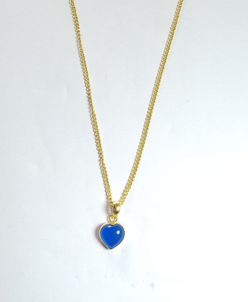 Small Gemstone Heart Necklace – Alev Jewelry