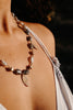 Labradorite & moonstone boho feather necklace -  AUROBELLE  IBIZA