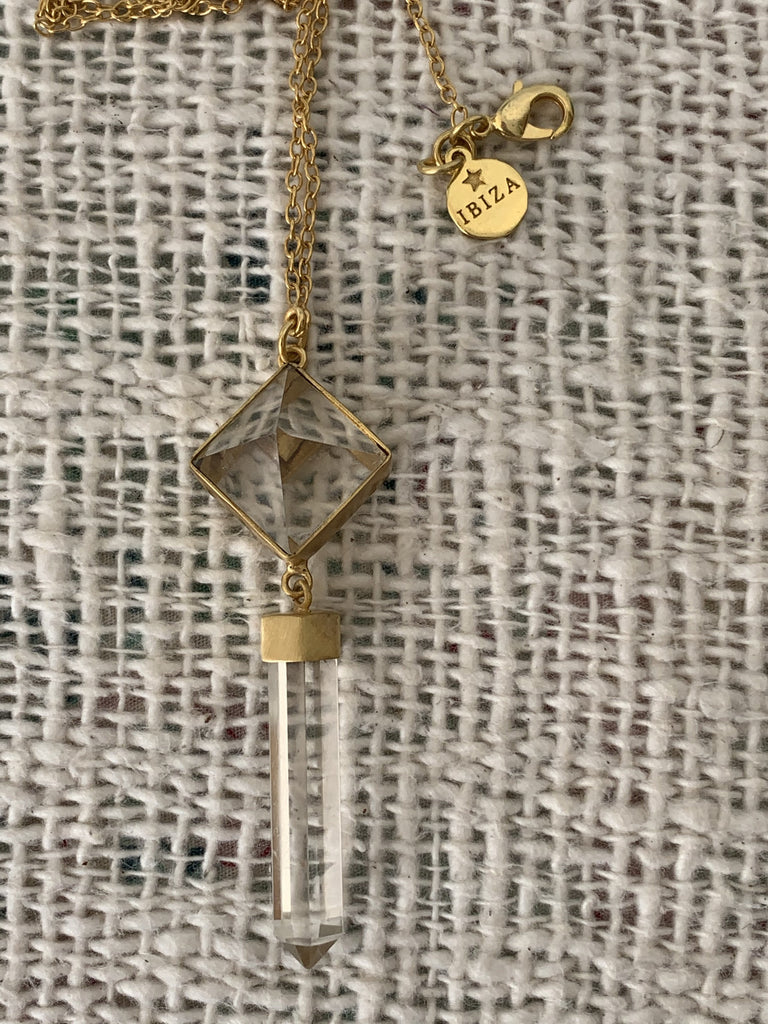 Necklace crystal quartz yoga healing soul jewelry -  AUROBELLE  IBIZA